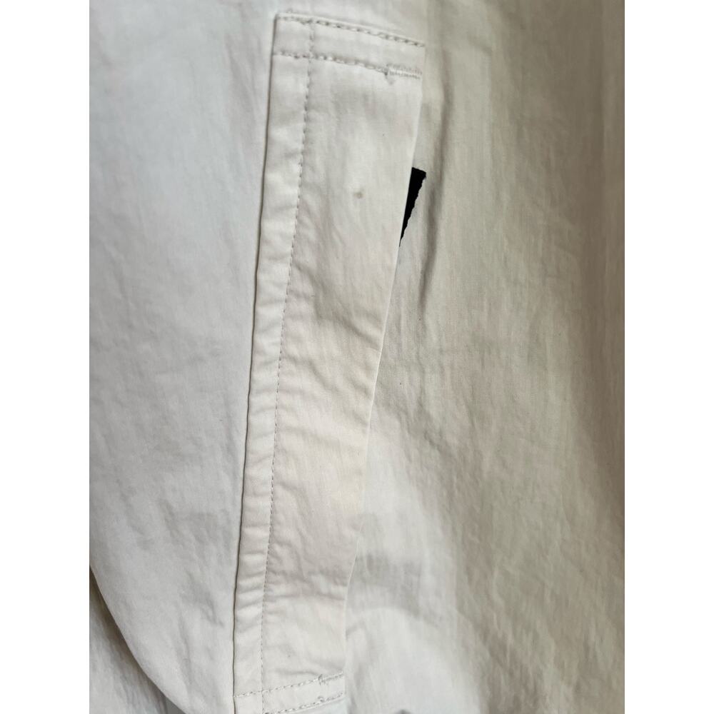 Vintage 90s Nautica NS-83 Beige Navy Hooded Windbreaker Jacket XXL Mesh Lined - Picture 8 of 8